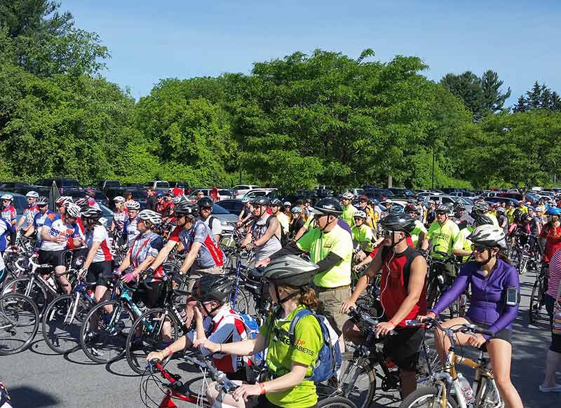 Lineup at the 2015 Saratoga Tour de Cure bike Race