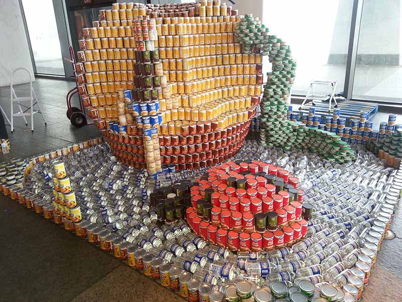 CANstruction James and the Giant Peach