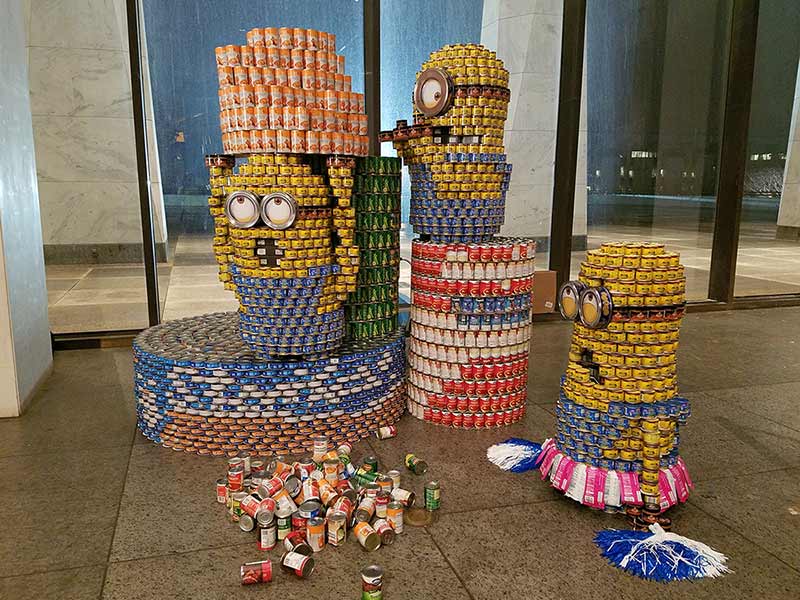 C.T. Male's 2017 minion CANstruction entry