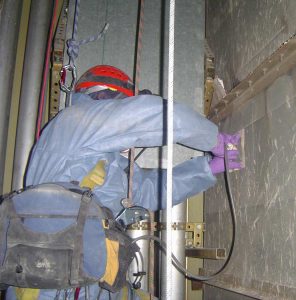 asbestos services expert at work