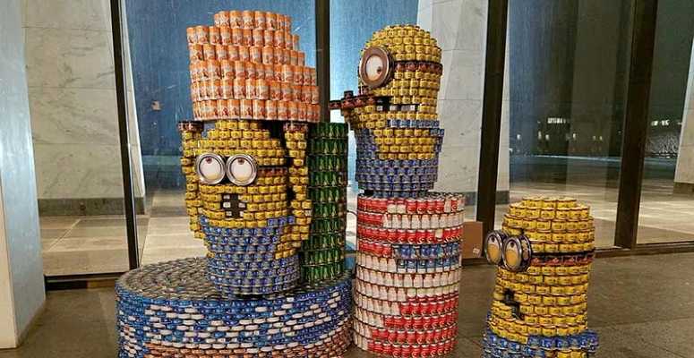 C.T. Male Fights Hunger With Canstruction